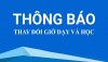 THÔNG BÁO GIỜ HỌC ÁP DỤNG TỪ 05/09/2024